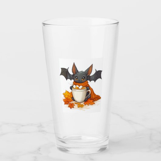 Vampier Pompoen Latte Glas (Voorkant)