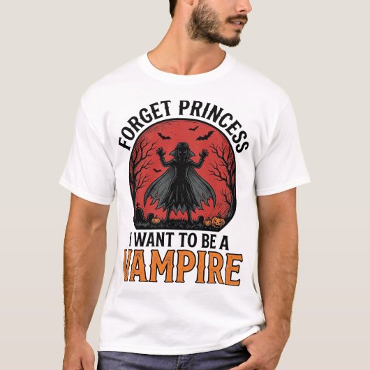Vampier Prinses Shirt Spooky Retro Halloween Desi (Voorkant)