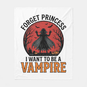 Vampier Prinses Shirt Spooky Retro Halloween Desi Fleece Deken