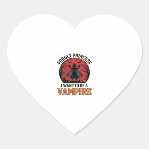 Vampier Prinses Shirt Spooky Retro Halloween Desi Hart Sticker