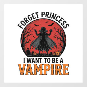 Vampier Prinses Shirt Spooky Retro Halloween Desi Raamsticker