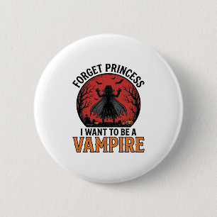 Vampier Prinses Shirt Spooky Retro Halloween Desi Ronde Button 5,7 Cm