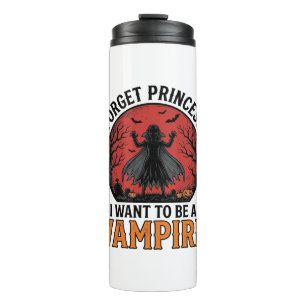 Vampier Prinses Shirt Spooky Retro Halloween Desi Thermosbeker