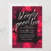 Vampier Red Halloween Party Kaart (Voorkant)