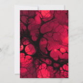 Vampier Red Halloween Party Kaart (Achterkant)