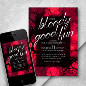 Vampier Red Halloween Party Kaart