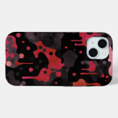 vampier rood camo patroon enge griezelige horror Case-Mate iPhone case (Achterkant (horizontaal))