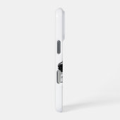 Vampier schedel zwart-wit ontwerp iPhone hoesje (Rechterkant)