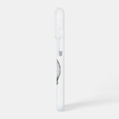 Vampier schedel zwart-wit ontwerp iPhone hoesje (Linkerkant)