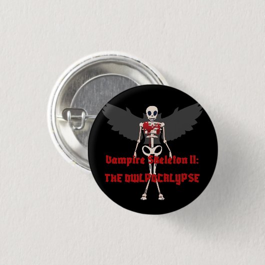 Vampier Skeleton II Pin Ronde Button 3,2 Cm (Voorkant /achterkant)