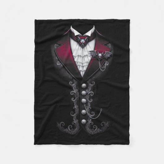 Vampier Smoking Funny Halloween Kostuum Fleece Deken (Voorkant)
