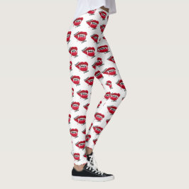 Vampier Soms bijt ik Halloween Leggings wit
