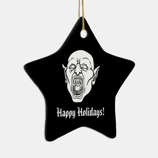 Vampier Spooky Horror Dracula Keramisch Ornament (Rechts)