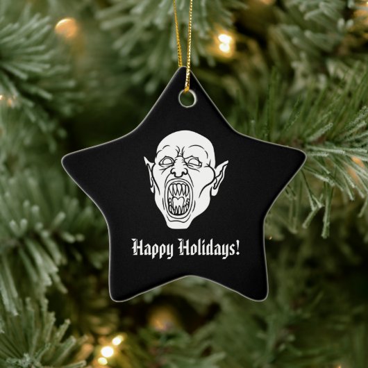 Vampier Spooky Horror Dracula Keramisch Ornament (Boom)