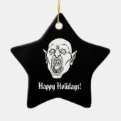 Vampier Spooky Horror Dracula Keramisch Ornament (Voorkant)