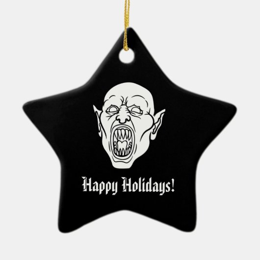 Vampier Spooky Horror Dracula Keramisch Ornament (Voorkant)