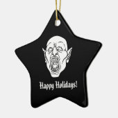 Vampier Spooky Horror Dracula Keramisch Ornament (Links)