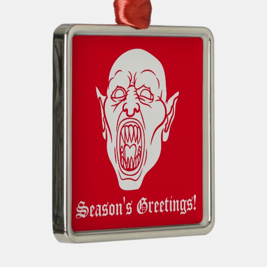 Vampier Spooky Horror Film Dracula Metalen Ornament (Rechts)