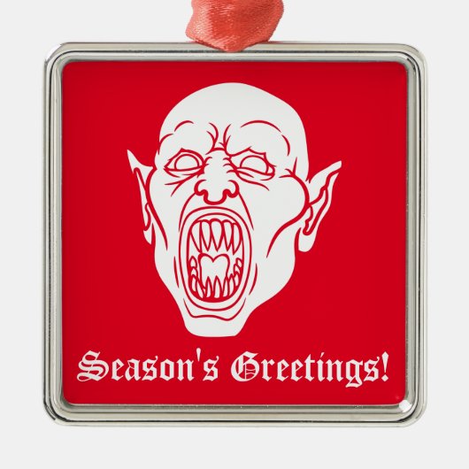 Vampier Spooky Horror Film Dracula Metalen Ornament (Voorkant)