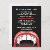 Vampier Tanden Halloween Rood Bloed Kostuum Party Kaart (Voorkant)