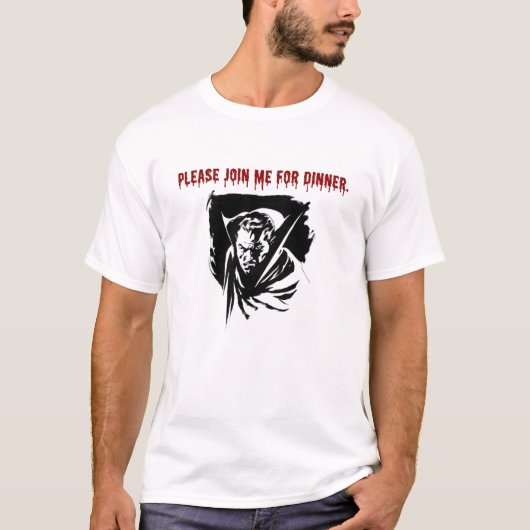 Vampier uitnodiging. t-shirt (Voorkant)