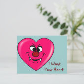 Vampier Valentijn: Uw hart aan geef me Feestdagenkaart (Staand voorkant)