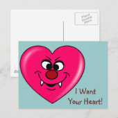 Vampier Valentijn: Uw hart aan geef me Feestdagenkaart (Voorkant / Achterkant)