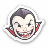 Vampier Vibes: Halloween Ghoul en Vampier Sticker (Voorkant)