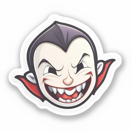 Vampier Vibes: Halloween Ghoul en Vampier Sticker (Voorkant)