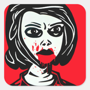 Vampier Vierkante Sticker