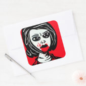 Vampier Vierkante Sticker (Envelop)