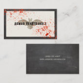 Vampier Vleermuis Bloed Spletters Visitekaartje (Voorkant / Achterkant)