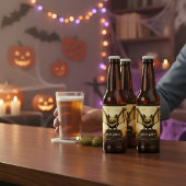 Vampier vleermuis goud bier etiket