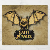 Vampier vleermuis wijn etiketten (Enkel label)