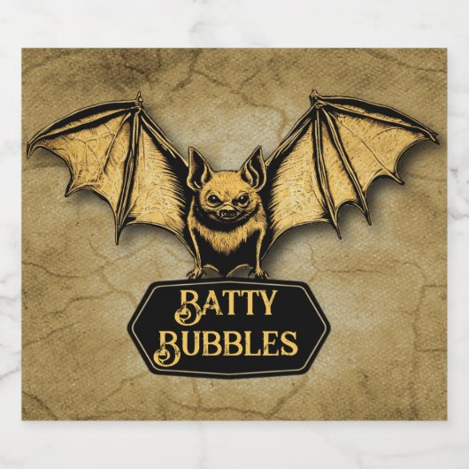 Vampier vleermuis wijn etiketten (Enkel label)