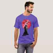 Vampier voor Halloween retro T-shirt (Voorkant volledig)