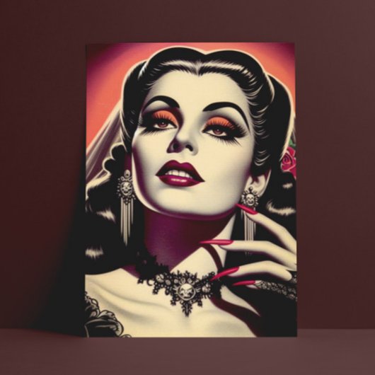 Vampier Vrouw Briefkaart