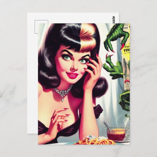  Vampier Vrouw Briefkaart (Voorkant / Achterkant)