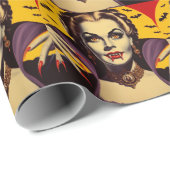 Vampier Vrouw Cadeaupapier (Rol Hoek)