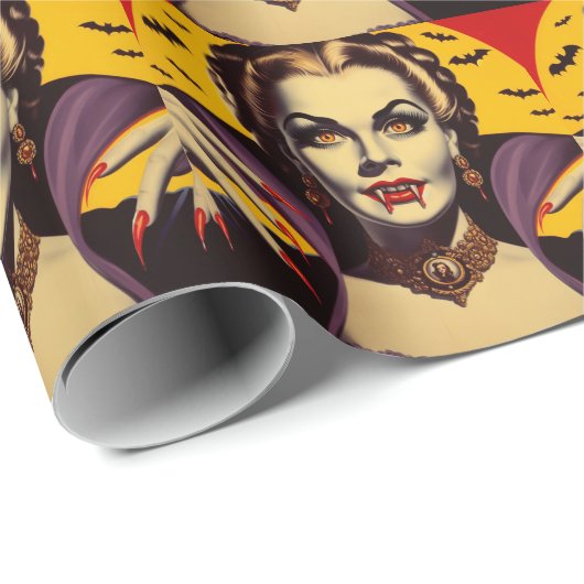  Vampier Vrouw Cadeaupapier (Rol Hoek)