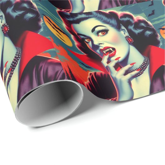  Vampier Vrouw Cadeaupapier (Rol Hoek)