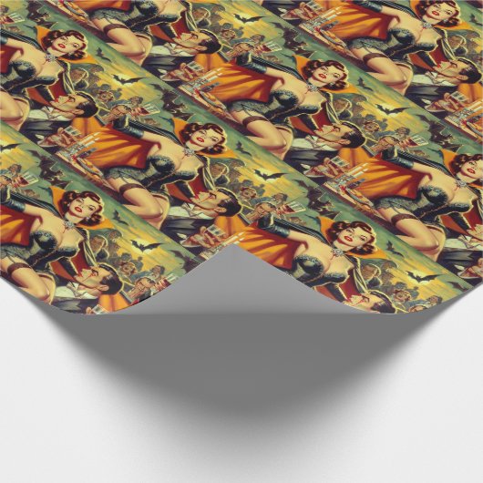 Vampier Vrouw Cadeaupapier (Hoek)