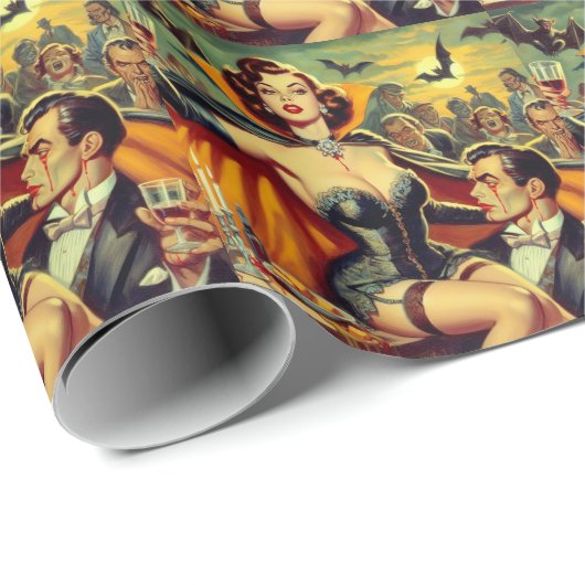  Vampier Vrouw Cadeaupapier (Rol Hoek)