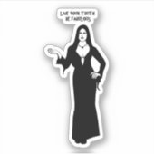 Vampier Vrouw Gothic worden fabulous Quote Art Sticker (Voorkant)