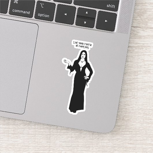Vampier Vrouw Gothic worden fabulous Quote Art Sticker (Detail)