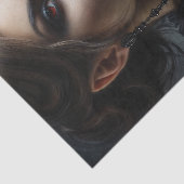 Vampier Vrouw Met Fangs Gothic Tissuepapier (Detail)