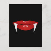 VAMPIER VROUW RODE LIPPEN BRIEFKAART (Voorkant)