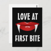 VAMPIER VROUW RODE LIPPEN LIEFDE EERSTE BEET BRIEFKAART (Voorkant / Achterkant)