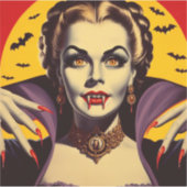  Vampier Vrouw Sticker (Voorkant)