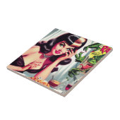  Vampier Vrouw Tegeltje (Zijkant)